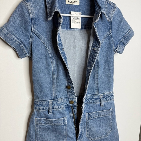 Rolla’s Sailor Denim Romper in Mid Blue - Small NWT - Picture 2 of 11